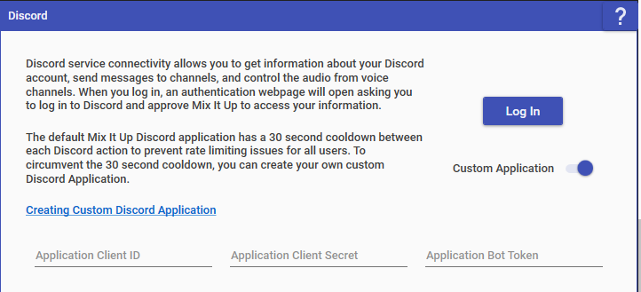 Discord Custom Application